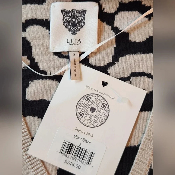 NWT || LITA by CIARA || cheetah print v neck sweater - Picture 6 of 6
